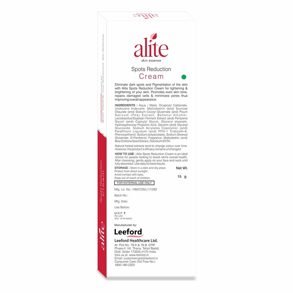 2 - Alite Spots Reduction Cream,  15 g  for  Pore Refinement & Skin Whitening 