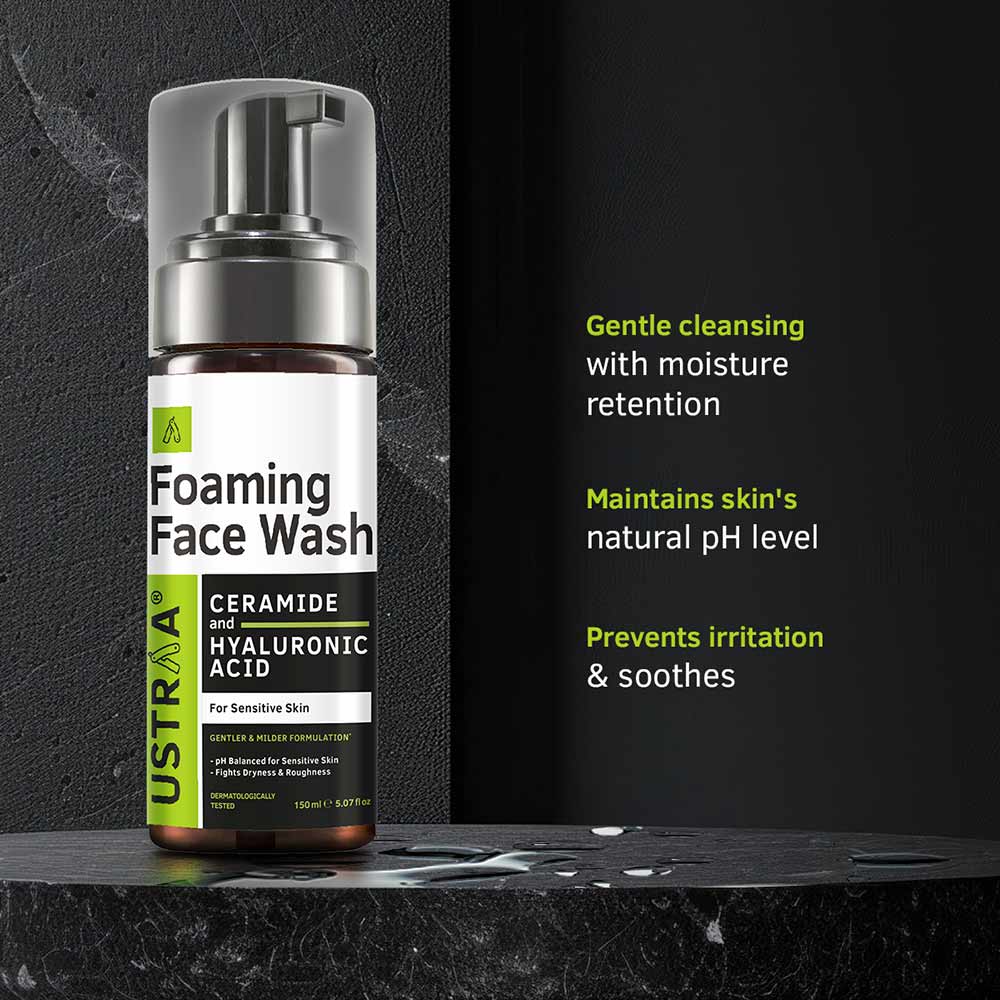 2 - Ustraa Foaming Face Wash,  150 ml  for Sensitive Skin 
