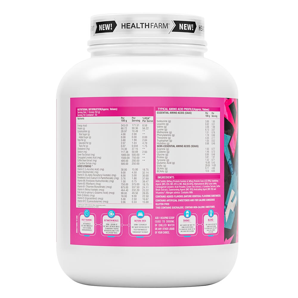 3 - Healthfarm Diet Whey,  4.4 lb  Rocky Road 
