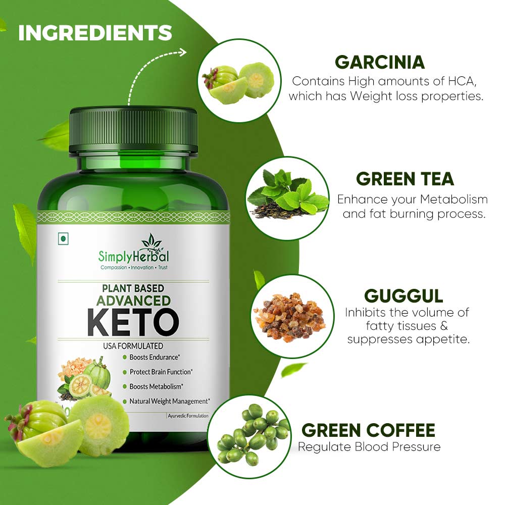 4 - Simply Herbal Advance KETO 1000mg (Pack of 2),  60 capsules 
