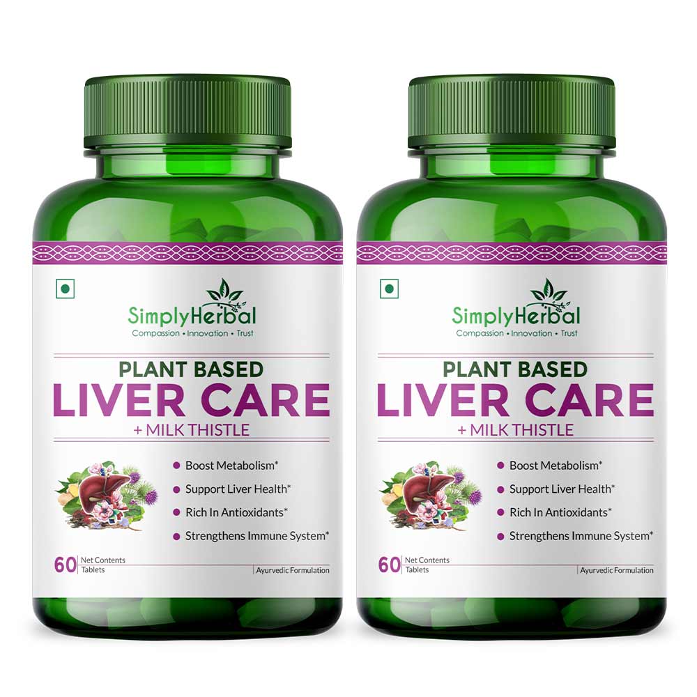 1 - Simply Herbal Plant Based Liver Detox + Milk Thistle (Pack of 2),  60 capsules 
