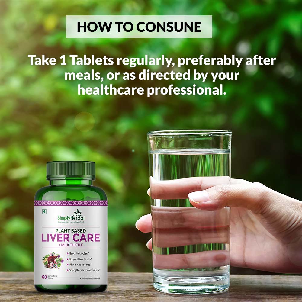5 - Simply Herbal Plant Based Liver Detox + Milk Thistle (Pack of 4),  60 capsules 