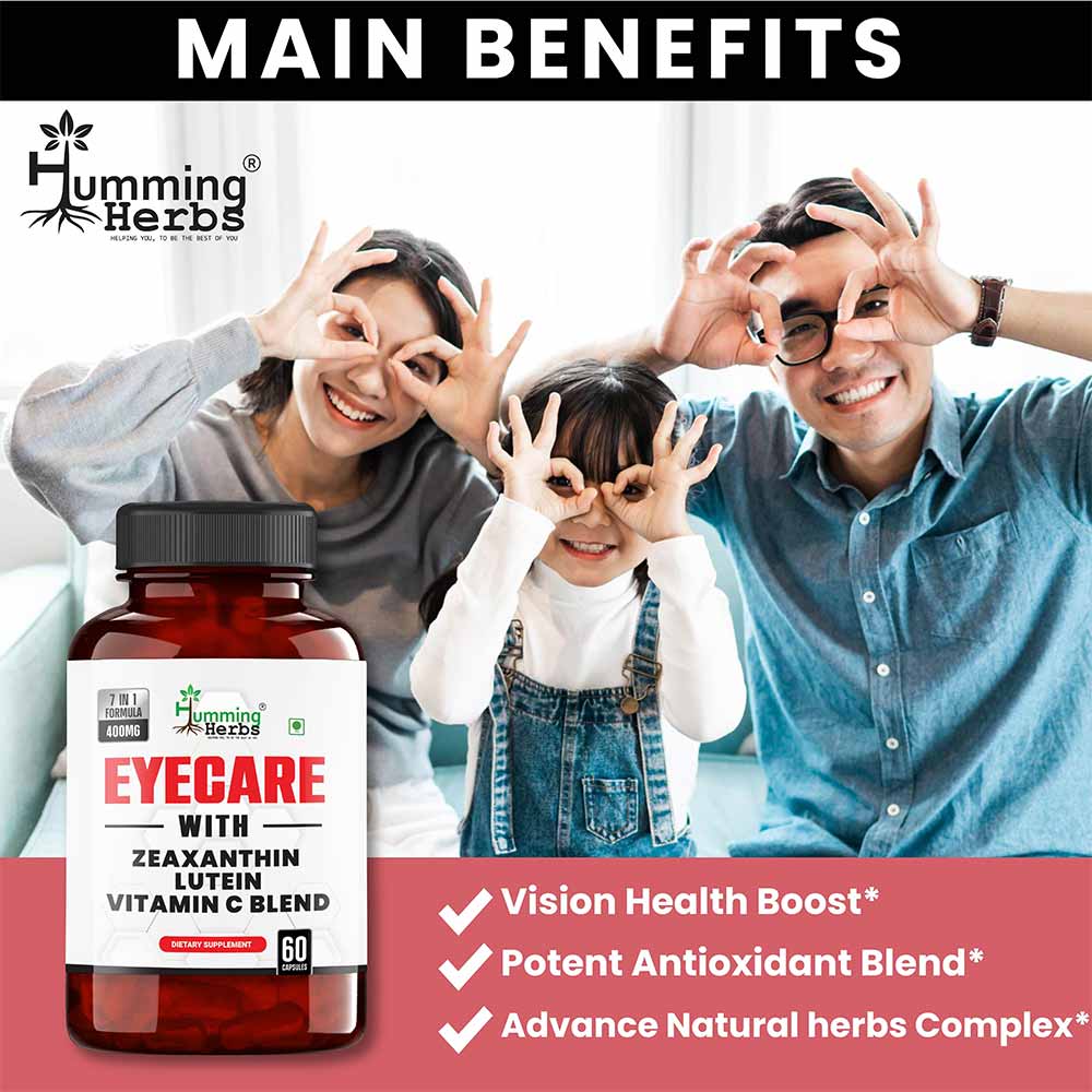 4 - Humming Herbs Eyecare with Zeaxanthin & Lutein 400mg,  60 capsules 