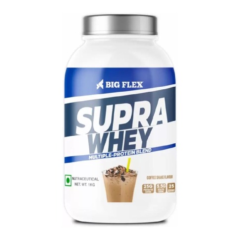 1 - Big Flex Supra Whey Multi-Blend Protein,  2.2 lb  Coffee Shake 