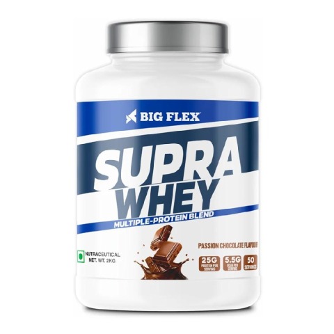 1 - Big Flex Supra Whey Multi-Blend Protein,  4.4 lb  Passion Chocolate 
