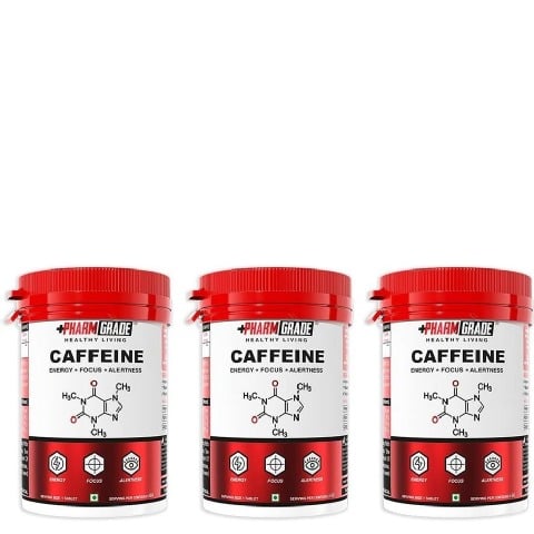 1 - Pharmgrade Healthy Living Caffeine,  60 tablet(s)  Unflavoured (Pack of 3) 