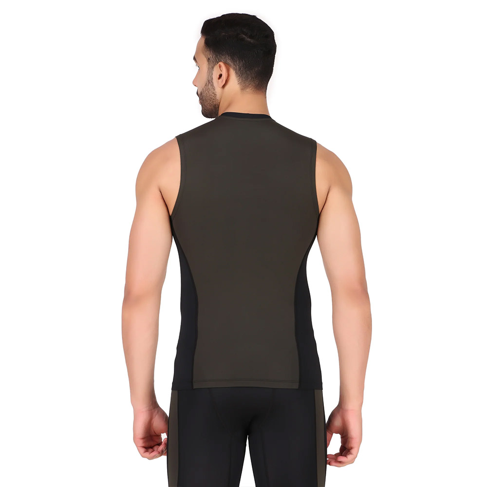 5 - Redesign Nylon DC Compression Cut Sleeve Tshirt,  Black/Green  3XL 