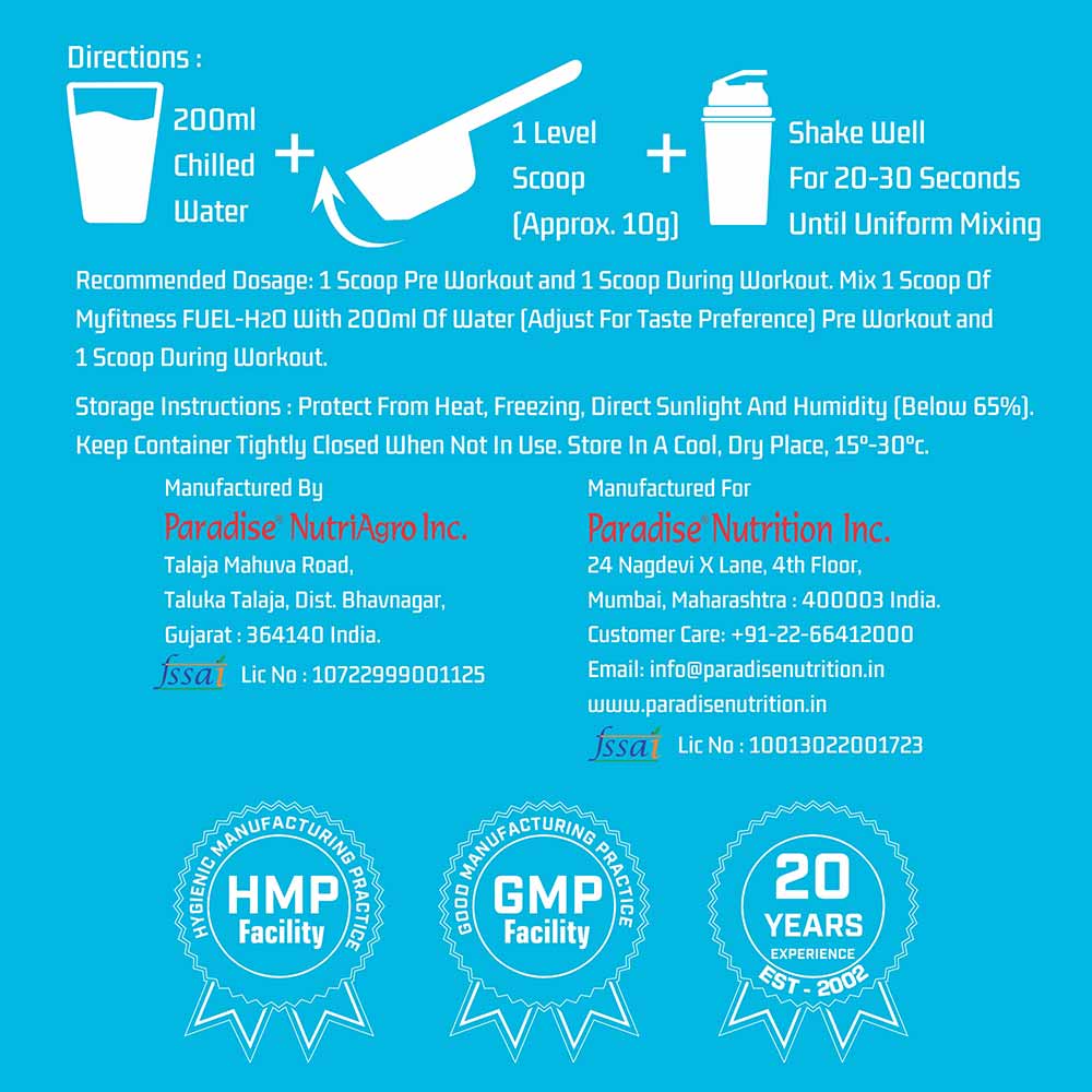 6 - MYFITNESS By Paradise FUEL-H2O,  0.66 lb  Orange 