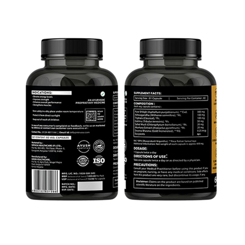 5 - Nirvasa Shilajit Gold,  60 capsules 