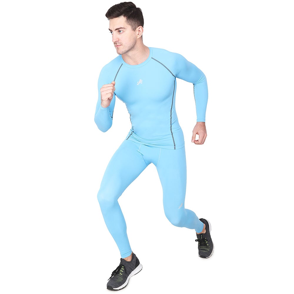 4 - Redesign Nylon Compression Pant,  Aqua Blue  Medium 
