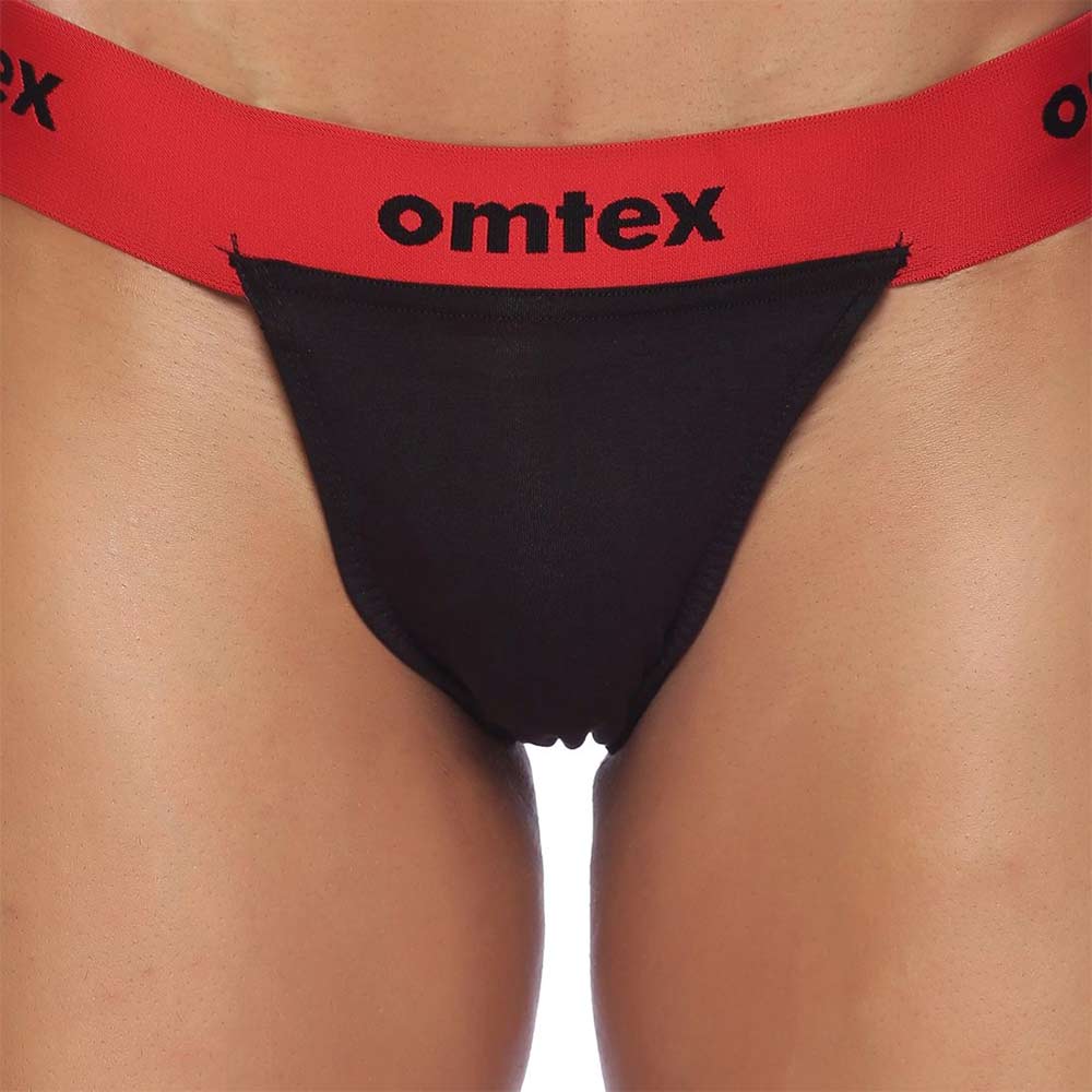 6 - Omtex Rio Supporter Back Covered for Men,  XS  Red 