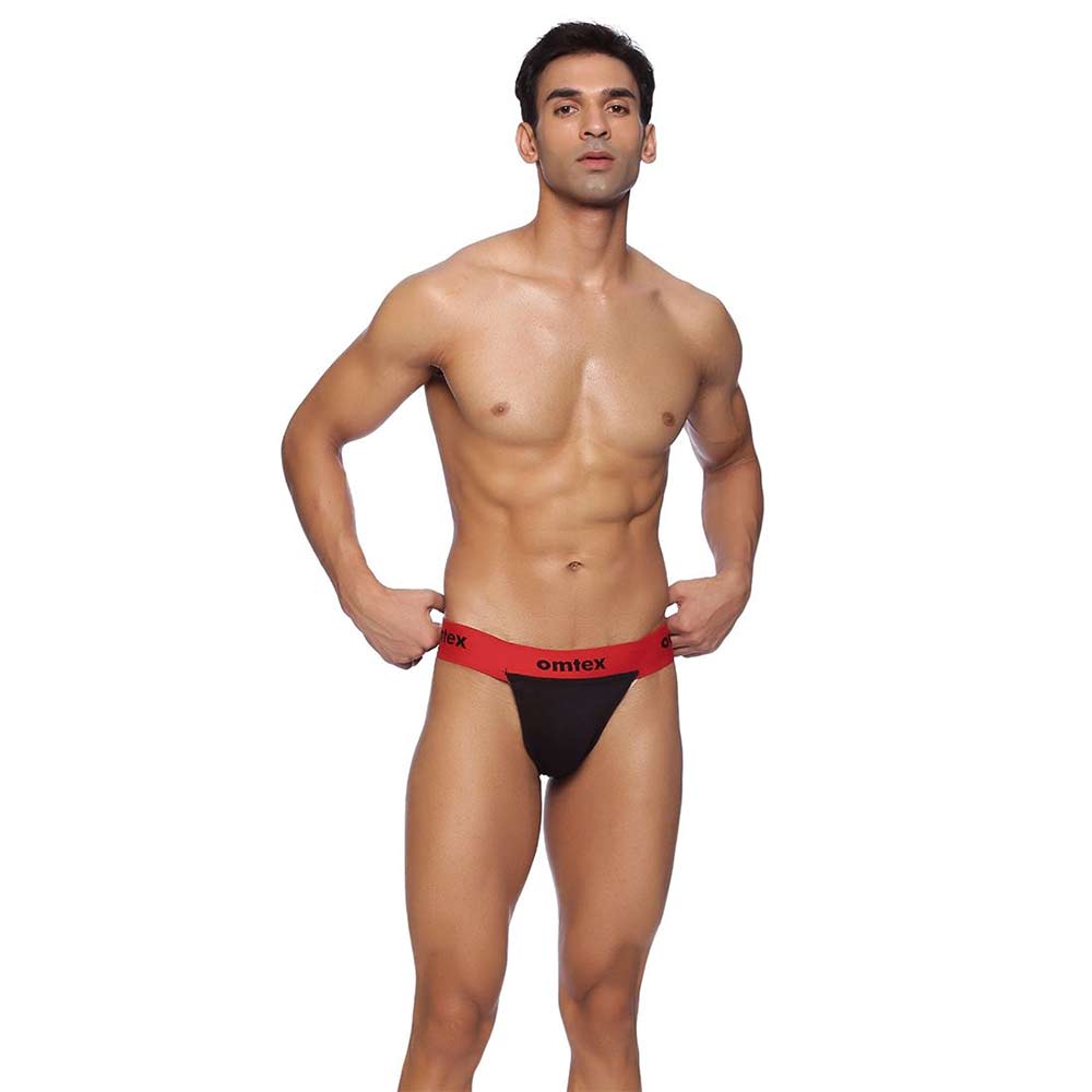 4 - Omtex Rio Supporter Back Covered for Men,  XS  Red 