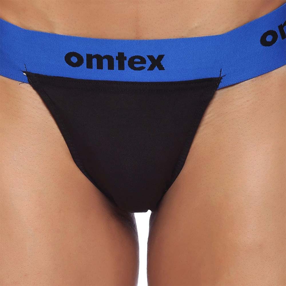 6 - Omtex Rio Supporter Back Covered for Men,  XS  Blue 
