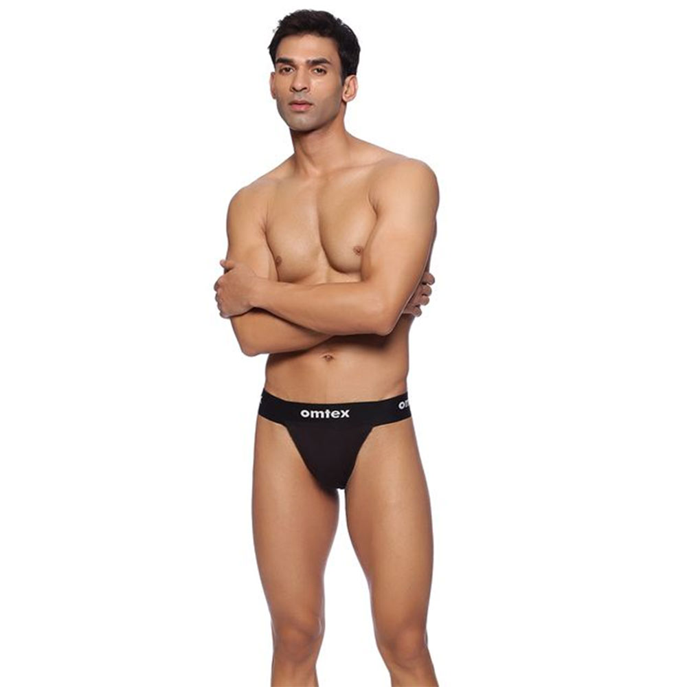 5 - Omtex Rio Supporter Back Covered for Men,  XL  Black 