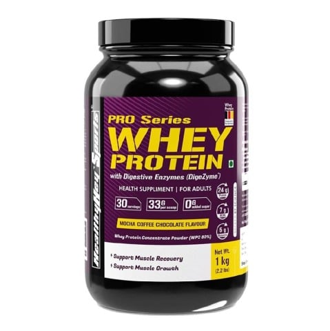 1 - HealthyHey Nutrition Sports Whey Protein Plus,  2.2 lb  Mocha Coffee Chocolate 