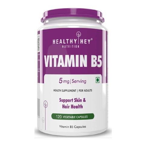 1 - HealthyHey Nutrition Vitamin B5,  Unflavoured  120 veggie capsule(s) 