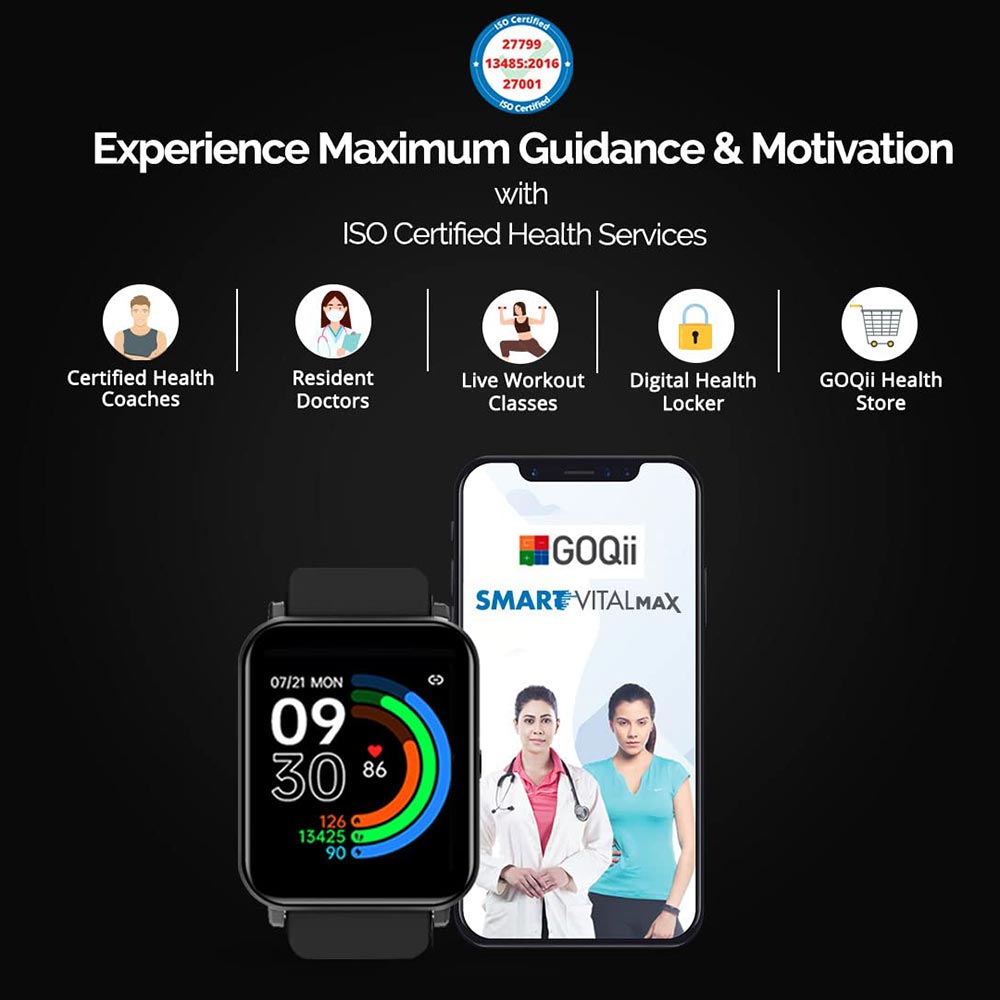 5 - GOQii Smart Vital MAX SpO2,  Black 