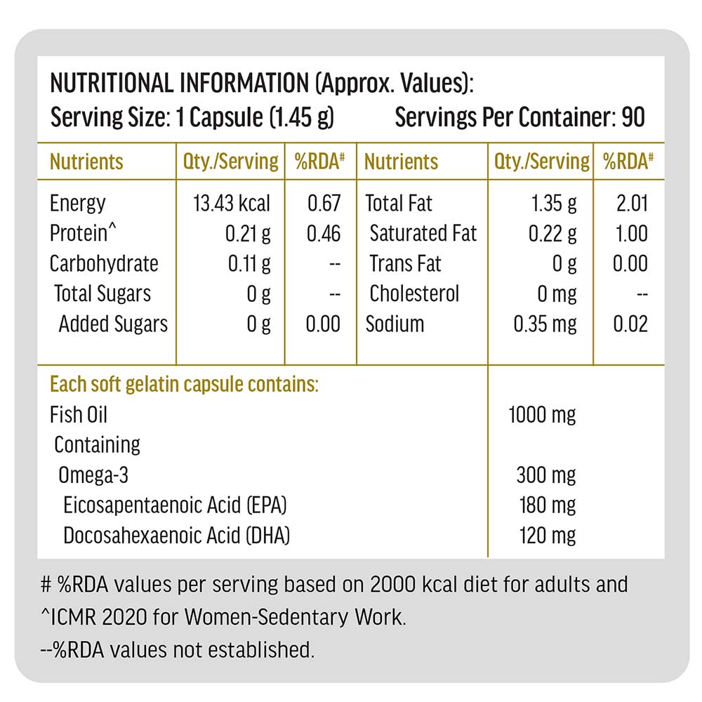 9 - HK Vitals Omega-3 by HealthKart,  90 softgels 