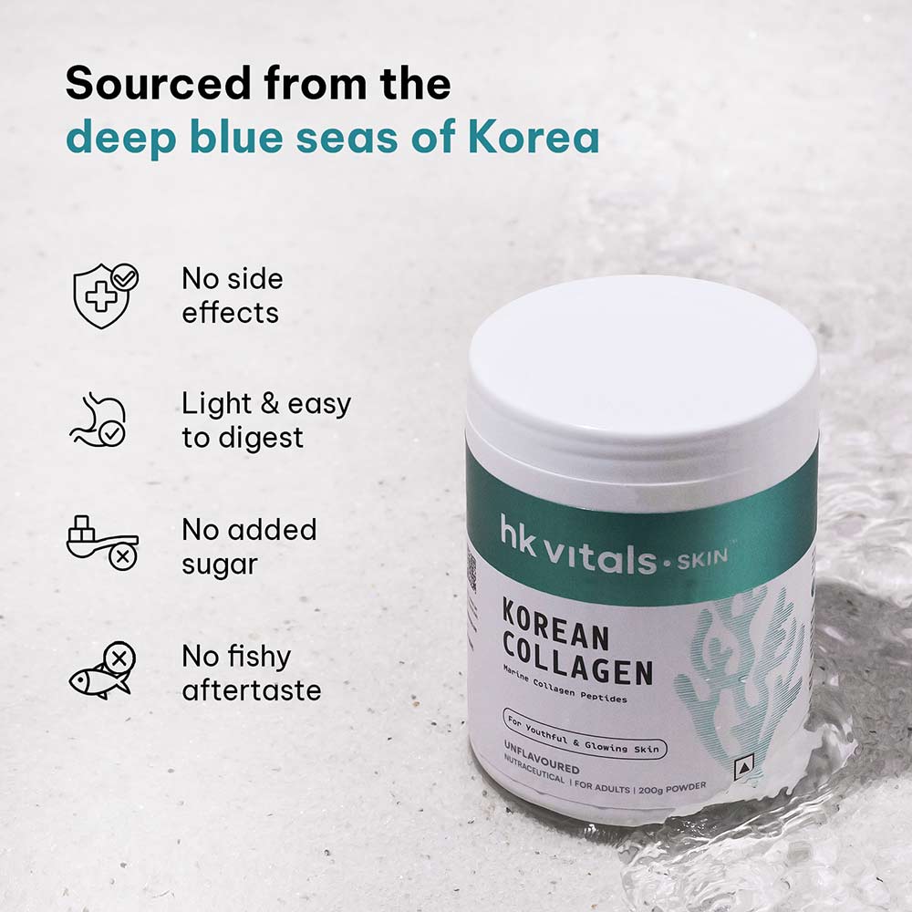 6 - HK Vitals Korean Collagen,  200 g  Unflavoured 