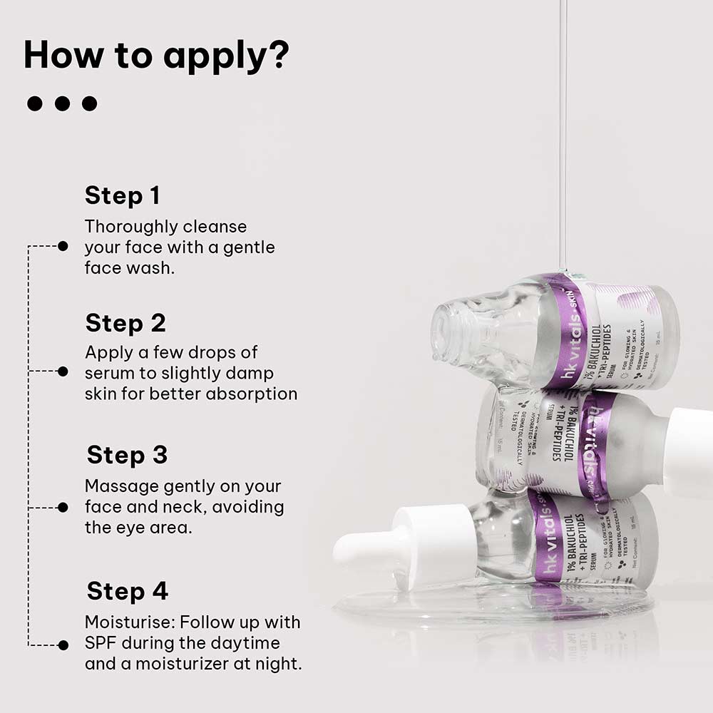 6 - HK Vitals 1% Bakuchiol Serum,  15 ml  for All Skin Types