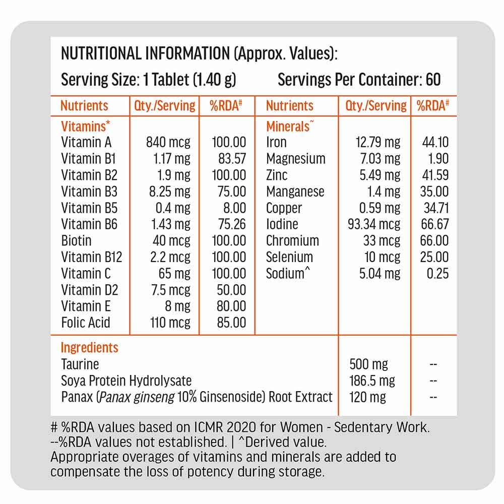 MuscleBlaze PRE Workout 200 Xtreme 100 g Fruit Punch and HK Vitals Multivitamin with Multimineral,Taurine & Ginseng Extract 60 Tabs Combo