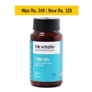 HealthKart HK Vitals Fish Oil 1000mg with 180mg EPA and 120mg DHA, 60 capsules