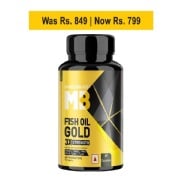 MuscleBlaze Omega 3 Fish Oil Gold 3x Triple Strength (EPA & DHA), 60 capsules