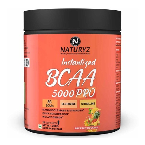 1 - Naturyz Instantized BCAA 5000 PRO,  0.55 lb  25 Servings  Mango Orange Mix 