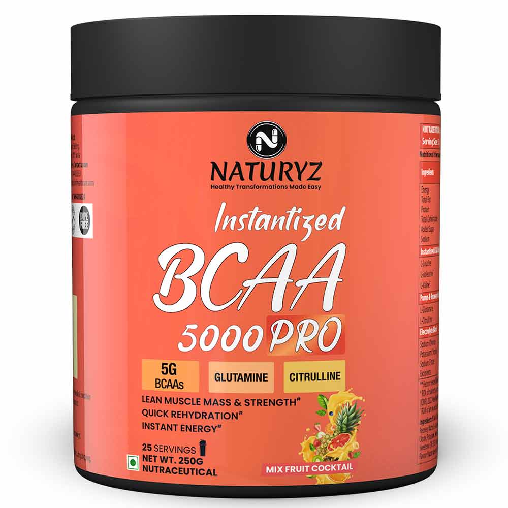 1 - Naturyz Instantized BCAA 5000 PRO,  0.55 lb  25 Servings  Mango Orange Mix 