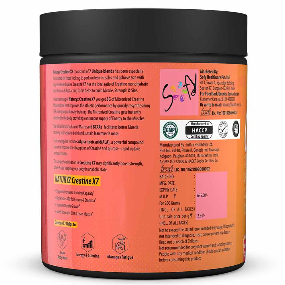 3 - Naturyz Creatine X7 Post-Workout Drink,  Mango Orange  0.55 lb 