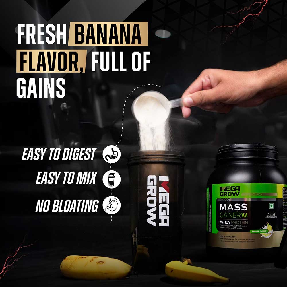 5 - Megagrow Mass Gainer,  2.2 lb  Banana 