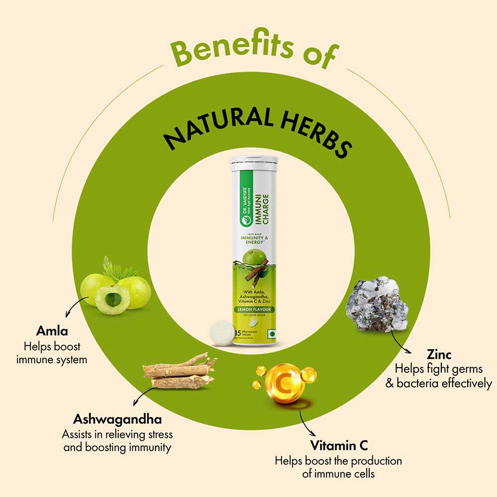 4 - Dr. Vaidya's Immuni Charge Effervescent Lemon,  30 tablet(s) 