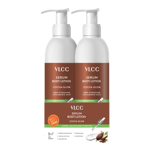 1 - VLCC VLCC Cocoa Glow Deep Hydrating Serum Body Lotion,  300 ml  with Hyaluronic Acid (Buy One Get One) 