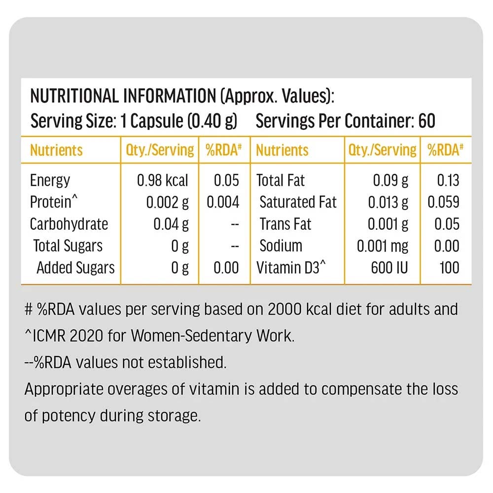 HealthKart HK Vitals Magnesium Glycinate 120 Tabs & Vitamin D3 60 caps Combo