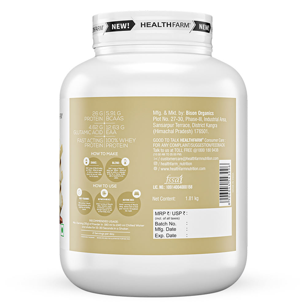2 - Healthfarm Muscle Whey,  3.99 lb  Milk Chocolate 