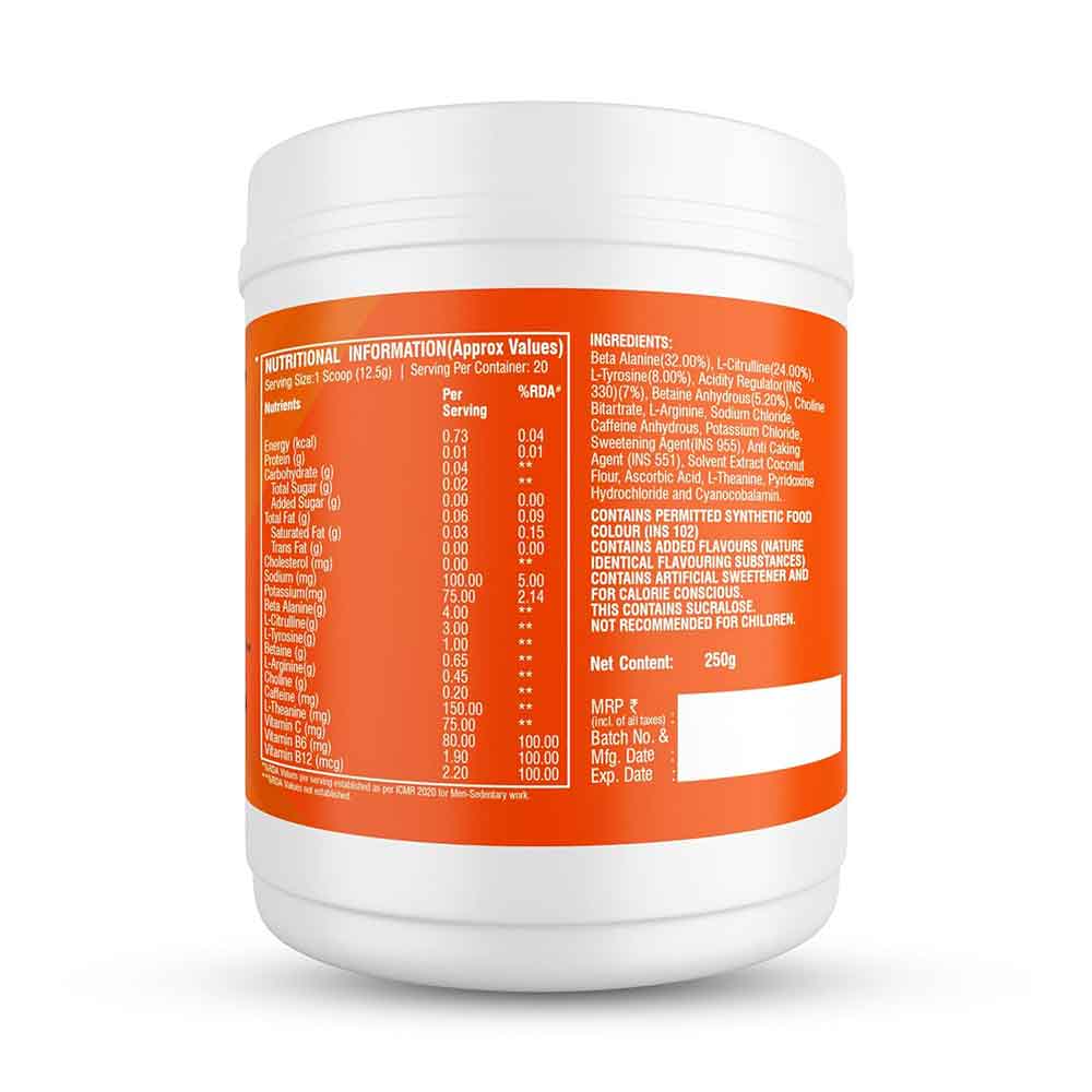 2 - Healthfarm ThPreX 0.55lb with Creatine Monohydrate & Intra BCAA Combo,  3 Piece(s)/Pack  Peach, Unflavoured & Blue Raz (with Free Shaker) 