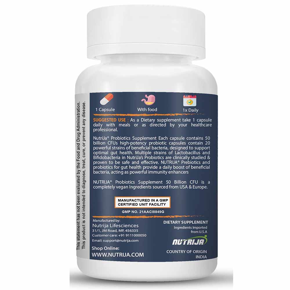2 - NutriJa Probiotics 50 Billion CFUs,  60 capsules  Unflavoured 