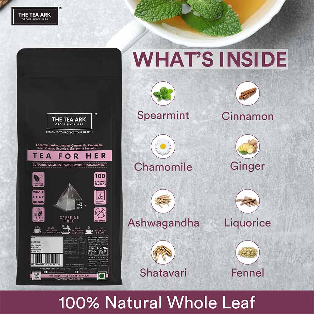 3 - The Tea Ark Spearmint Tea for PCOS,  100% Natural  100 Tea Bag(s) 