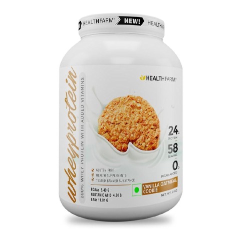 1 - Healthfarm Whey Protein Plus,  4.4 lb  Vanilla Oatmeal Cookie 
