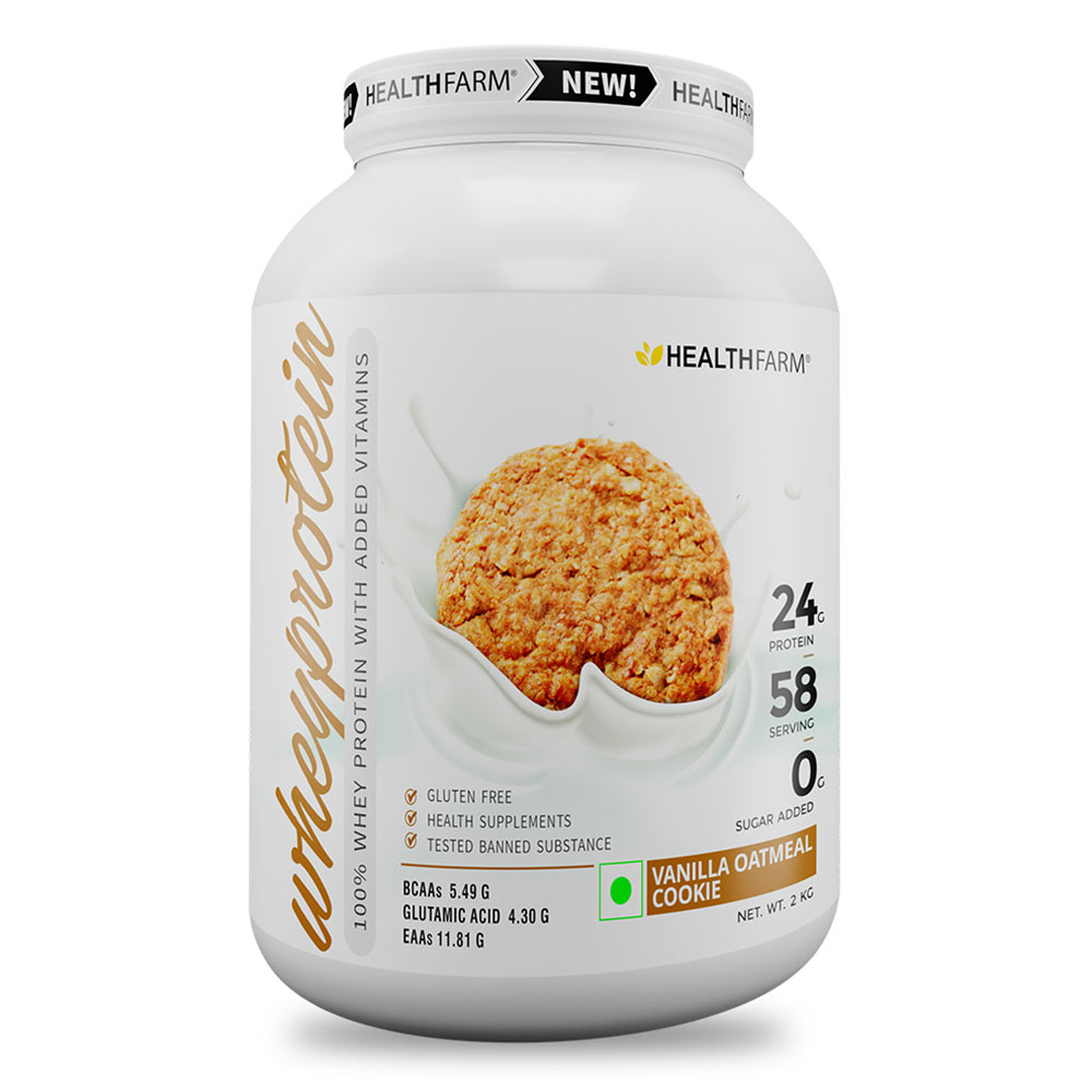 1 - Healthfarm Whey Protein Plus,  4.4 lb  Vanilla Oatmeal Cookie 