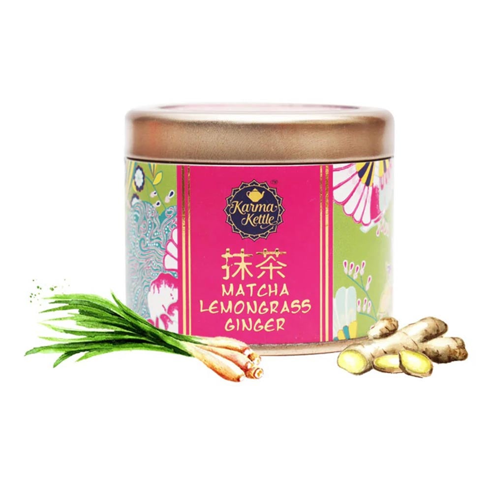 1 - Karma Kettle Matcha Green Tea Powder,  50 g  with Lemongrass Ginger 