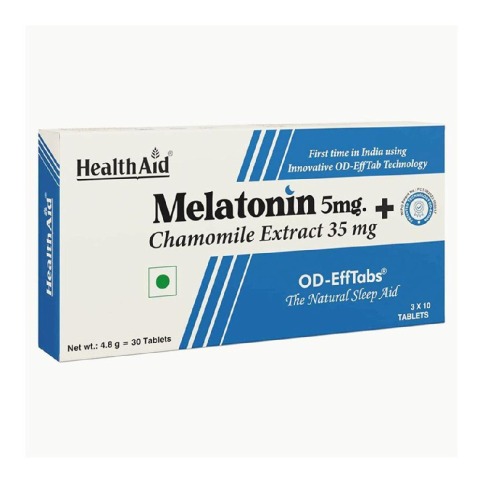 1 - HealthAid Melatonin 5mg + Chamomile Extract 35 mg, 30 tablet(s) Unflavoured