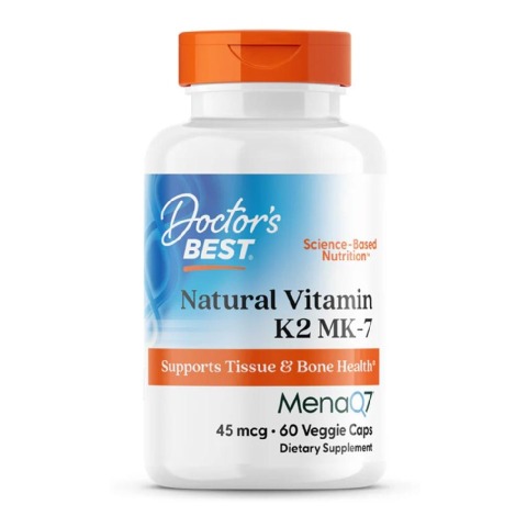 1 - Doctor's Best Natural Vitamin K2 45 mcg,  Unflavoured  60 veggie capsule(s) 