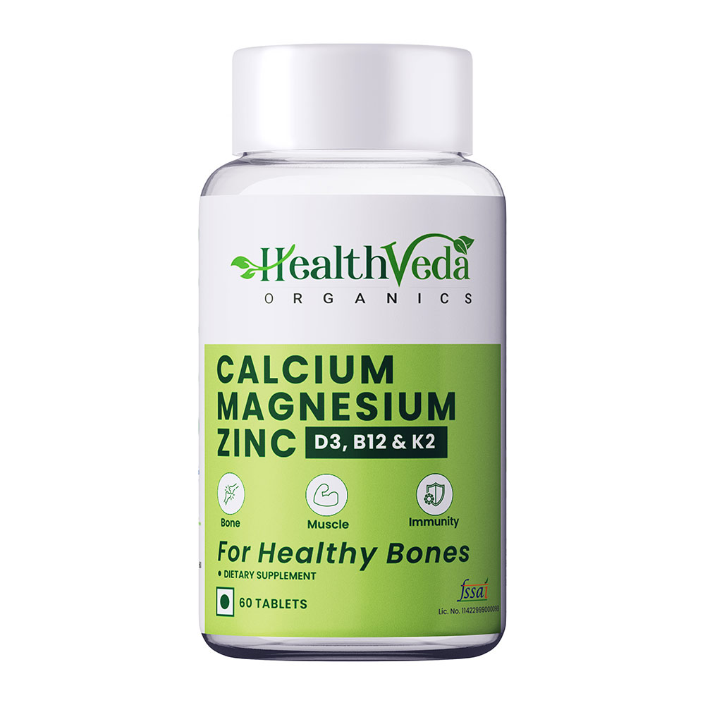 1 - Health Veda Organics Calcium Magnesium Zinc,  60 tablet(s)  Unflavoured 