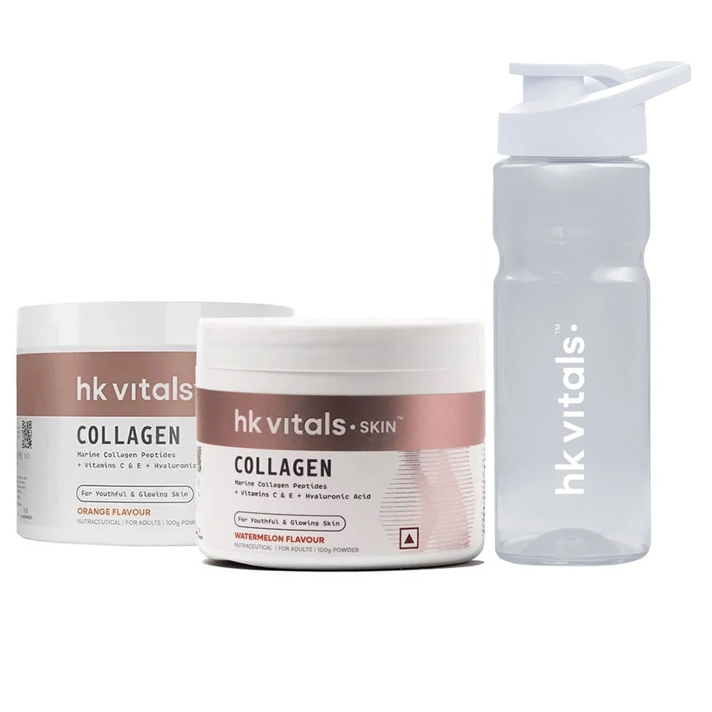 HealthKart HK Vitals Skin Radiance Collagen 100 g Orange and Watermelon & Sipper Combo-picture-14