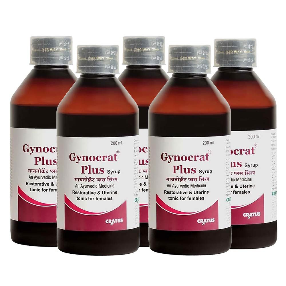 1 - Cratus Gynocrat Plus Syrup,  200 ml  Unflavoured (Pack of 5) 