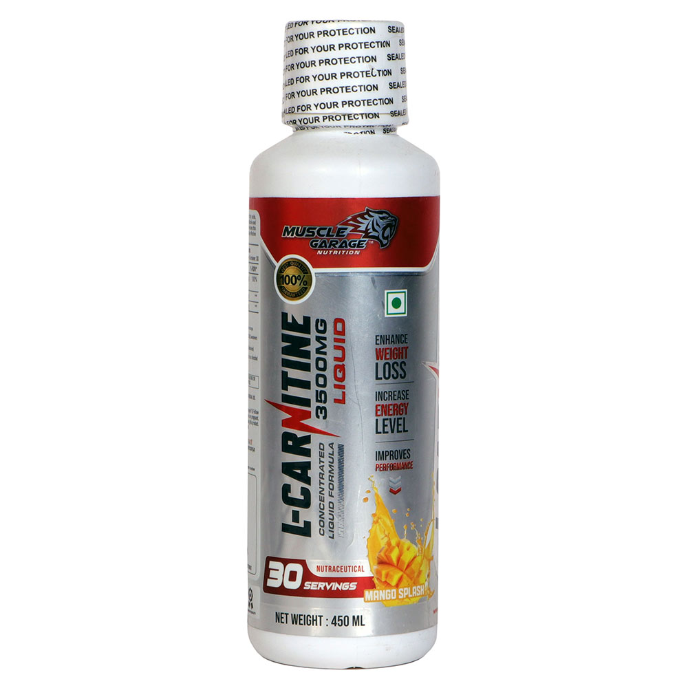 1 - Muscle Garage L-Carnitine 3500mg Liquid,  450 ml  Mango Splash 