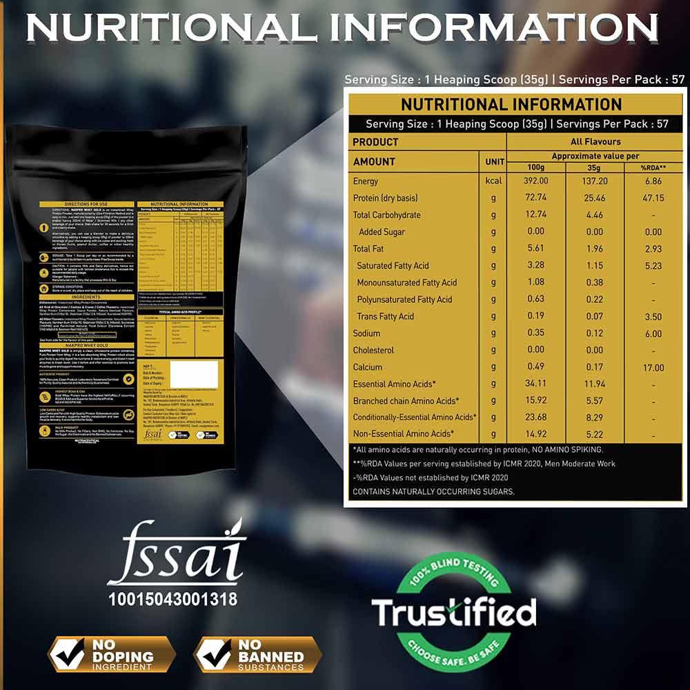 6 - Nakpro Whey Gold Protein Concentrate,  4.4 lb  Mango 