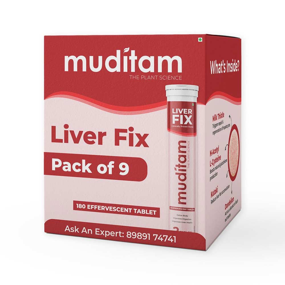 Muditam Liver Fix (Pack of 9), 20 tablet(s)