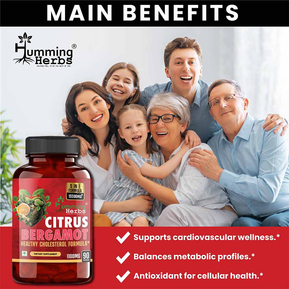 6 - Humming Herbs Citrus Bergamot,  180 capsules 